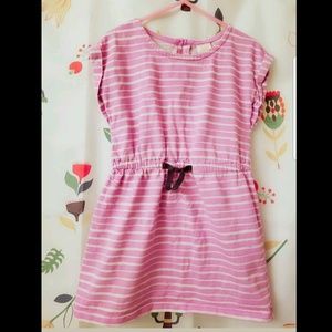 Gymboree nautical pink striped dress size 6.